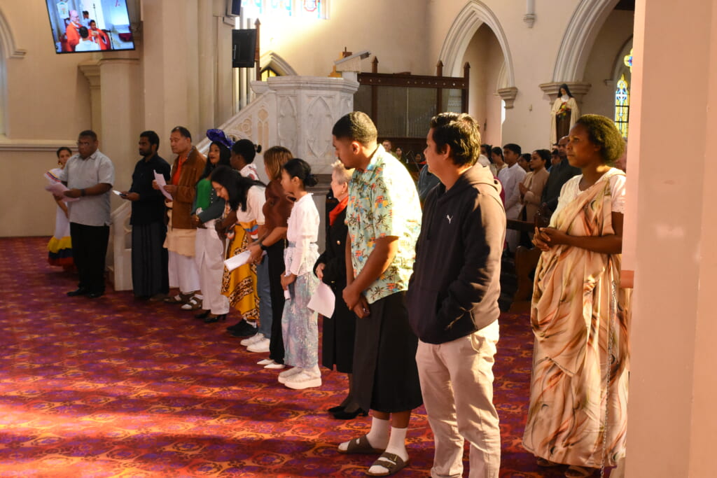 Many diverse countries and languages were represented for the Prayers of the Faithful.